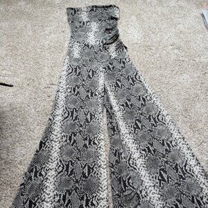 Symphony Leopard Print Strapless Jumpsuit Size S